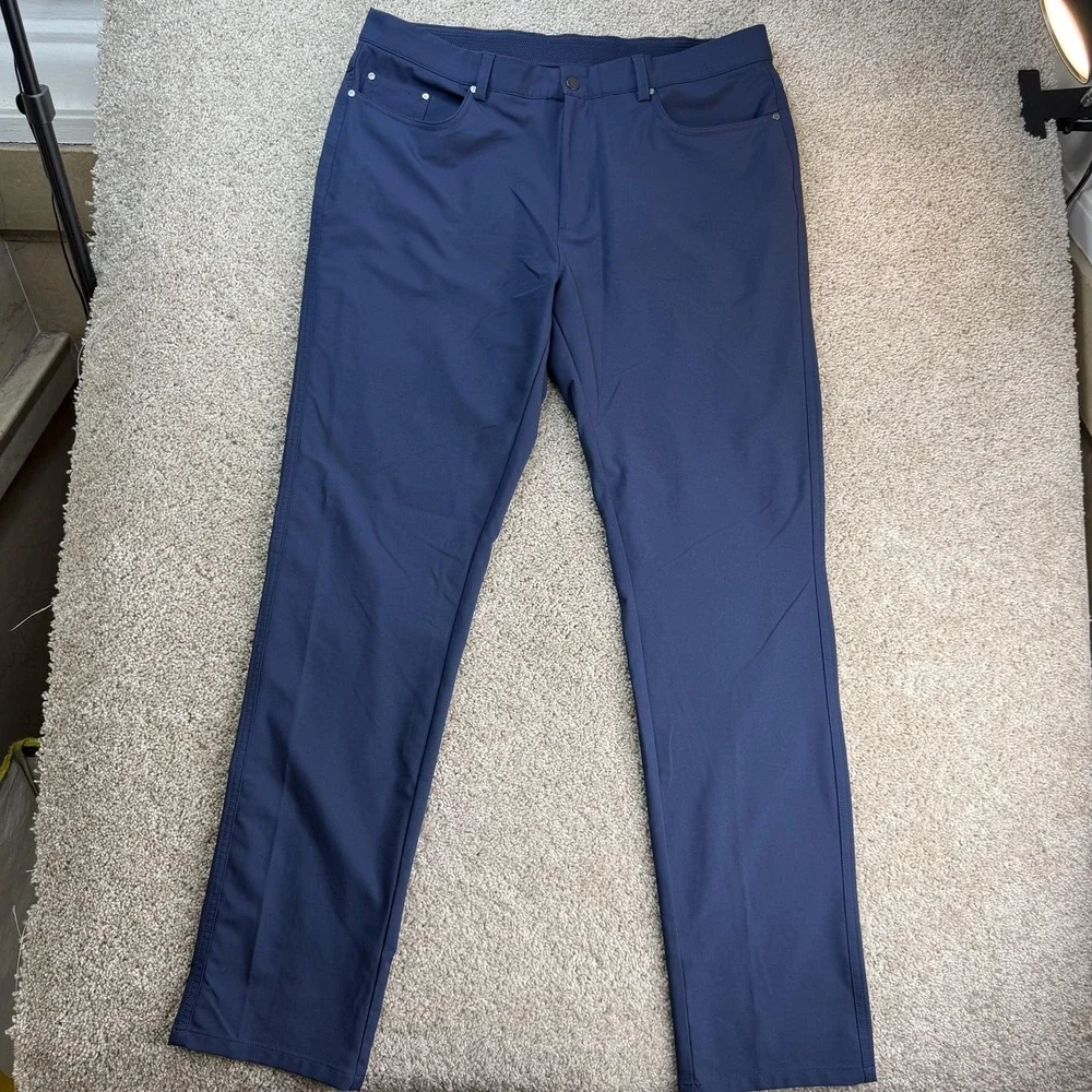 Greg Norman Pants Mens 36x34 Blue Chino Regular Fit Straight Leg Stretch Casual